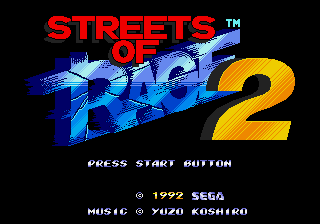 Streets of Rage 2 - Robocop & ED-209 Title Screen